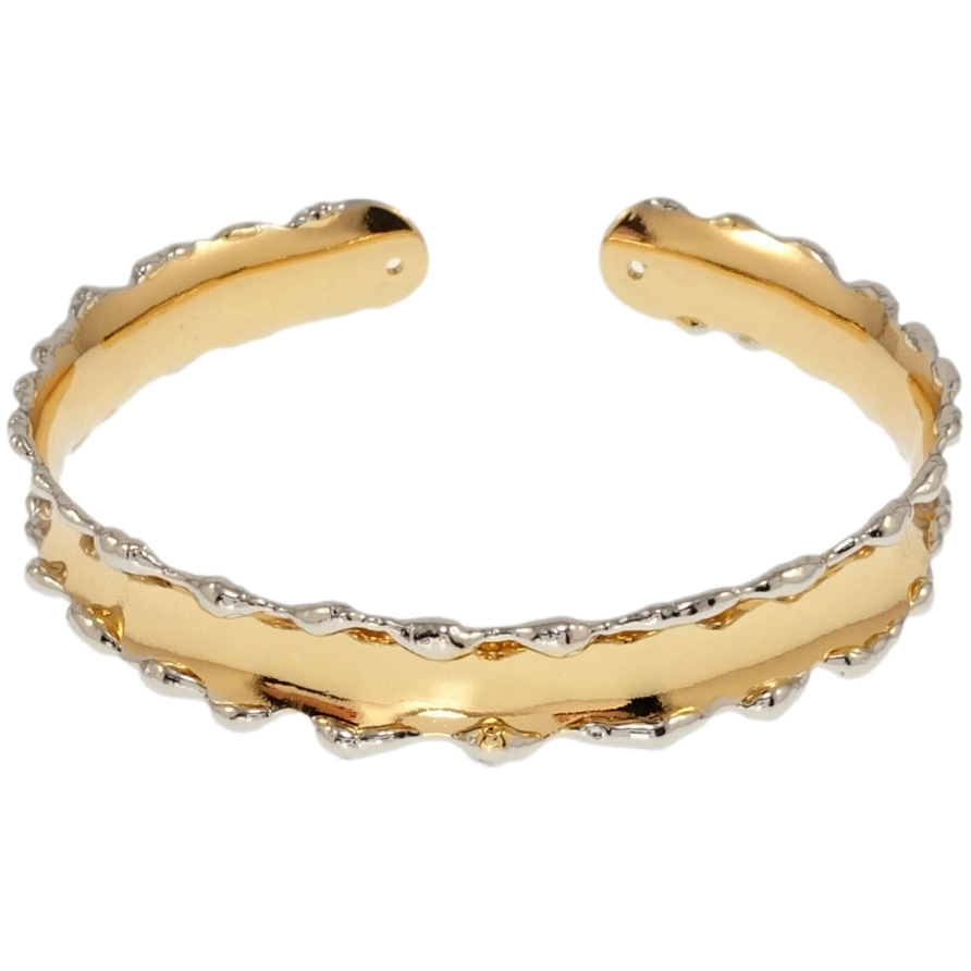 Браслет Xuping Позолота + Родій Фантазія ø 6см, вільний розмір фото №1