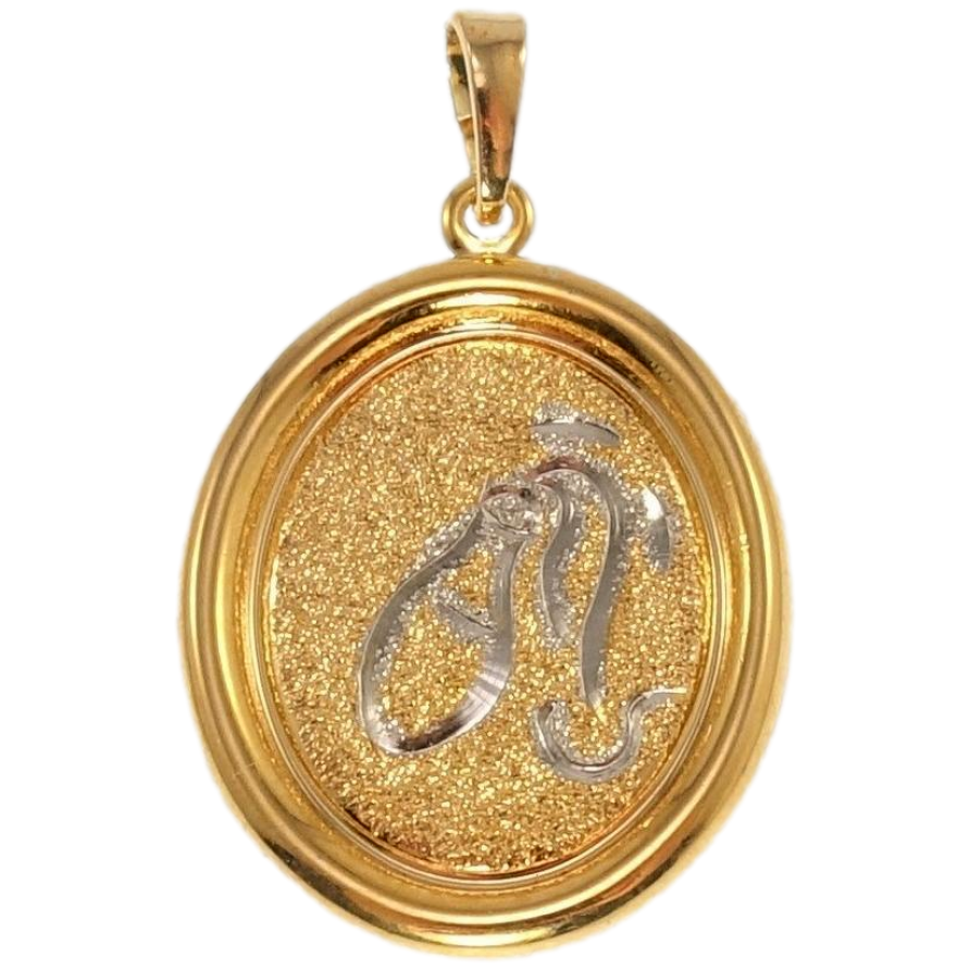 Кулон Xuping Позолота + Родій Медальйон Знак Зодіаку Водолій фото №1