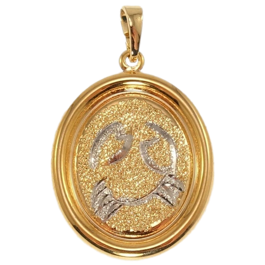 Кулон Xuping Позолота + Родій Медальйон Знак Зодіаку Рак фото №1