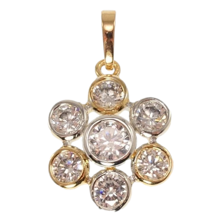 Кулон Xuping Позолота + Родій Квітка з цирконієм фото №16 Кулон Xuping Позолота + Родій Квітка з цирконієм фото №16