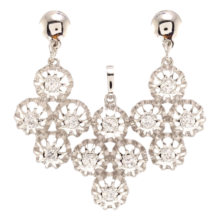 Набір Xuping Родій Сережки Кулон Декоративні підвіски з цирконієм фото №17