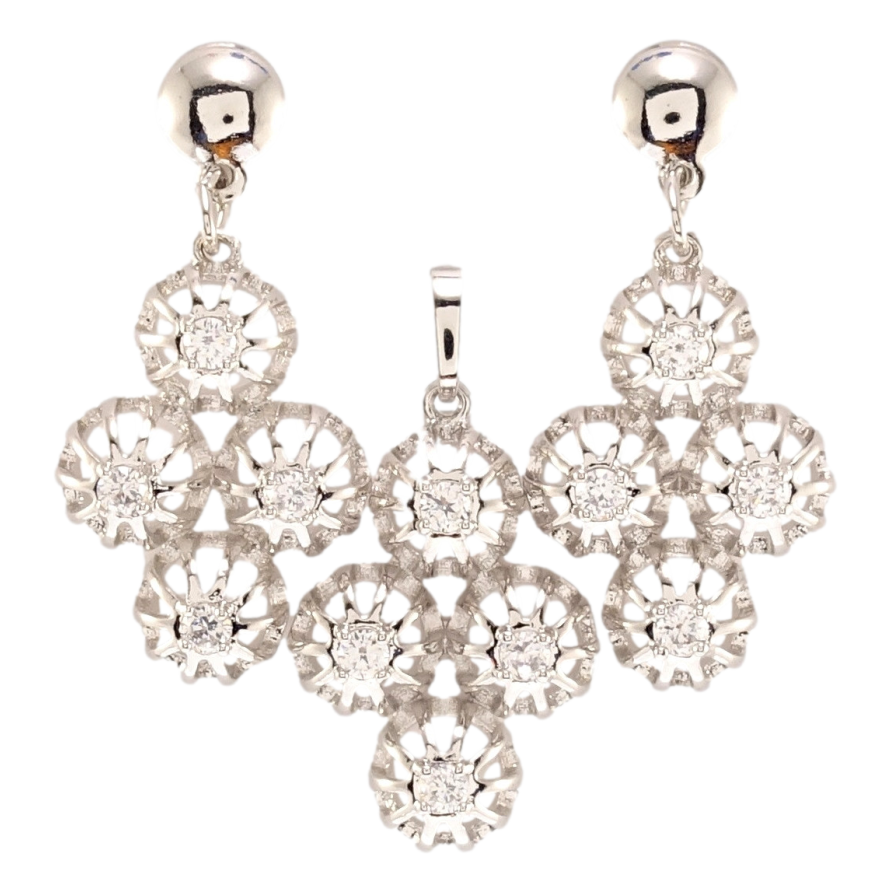 Набір Xuping Родій Сережки Кулон Декоративні підвіски з цирконієм фото №1