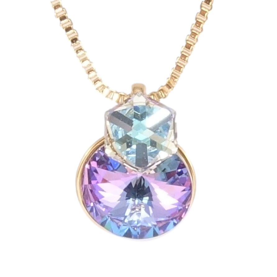 Кулон Xuping 18K с кр-ми Swarovski на цепочке Кристаллы Paradise Shine длина 39,5-44,5см х 1мм фото №1