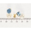 Сережки Xuping колір 18K з кристалами Swarovski пусети Кристальний куб Aquamarine з перлами фото №2 Сережки Xuping колір 18K з кристалами Swarovski пусети Кристальний куб Aquamarine з перлами фото №2