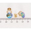 Сережки Xuping колір 18K з кристалами Swarovski пусети Кристал Paradise Shine в скріпці ромб фото №2