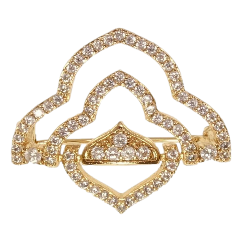 Брошь Xuping Позолота 18K Фигурная с инкрустацией цирконием фото №1