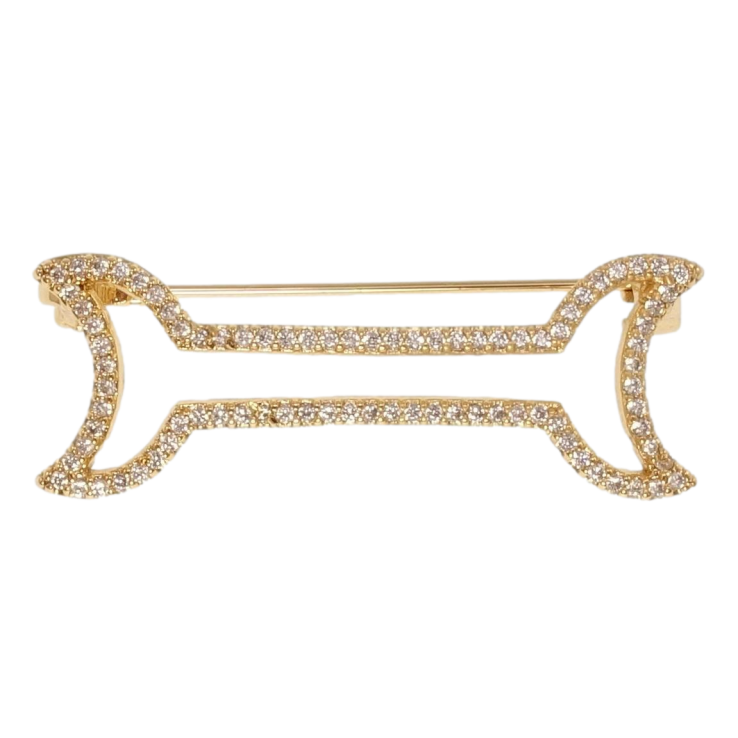 Брошка Xuping Позолота 18K Кісточка інкрустація цирконієм фото №9 Брошка Xuping Позолота 18K Кісточка інкрустація цирконієм фото №9