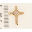 Кулон Xuping Позолота 18K Декоративний Хрест з інкрустацією цирконієм маленька петелька фото №2