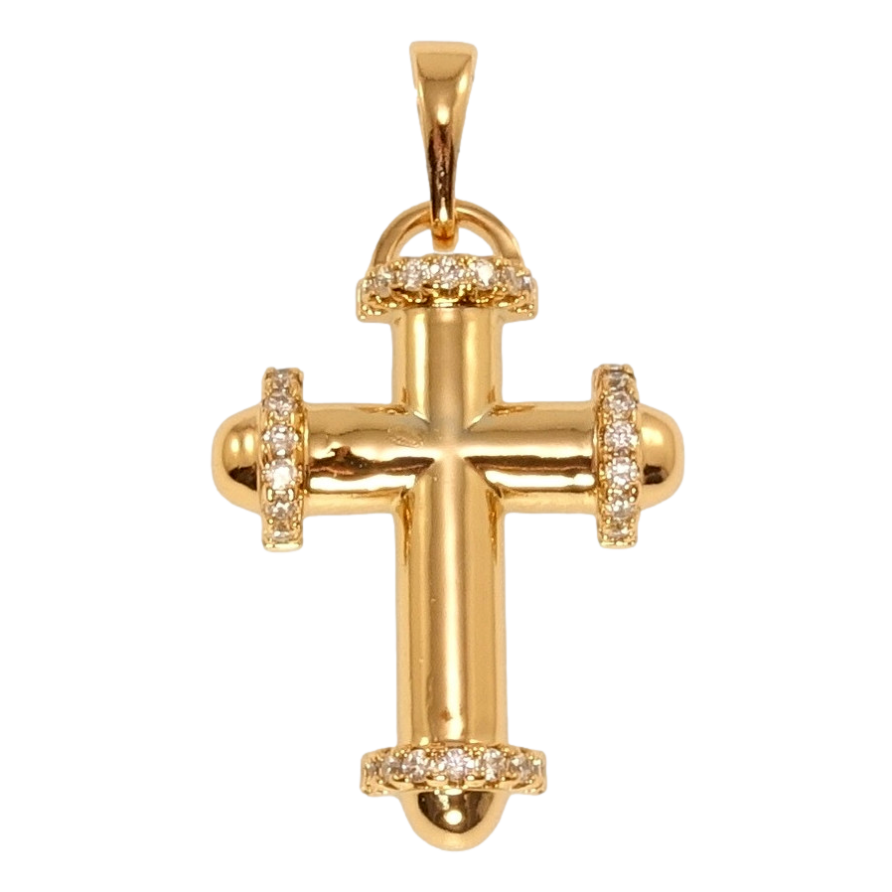 Кулон Xuping Позолота 18K Декоративний Хрест із цирконієм фото №1