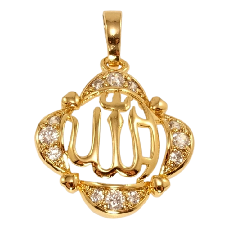 Кулон Xuping Позолота 18K Фігурна підвіска з цирконієм та написом Аллах фото №8 Кулон Xuping Позолота 18K Фігурна підвіска з цирконієм та написом Аллах фото №8