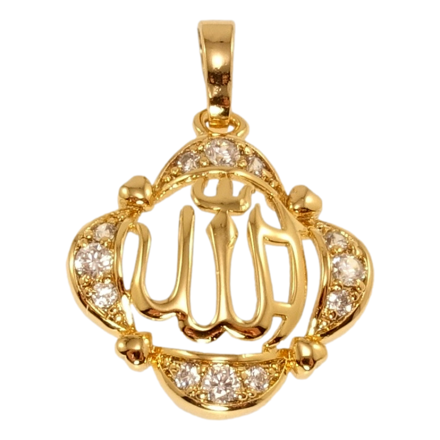 Кулон Xuping Позолота 18K Фигурная подвеска с цирконием и надписью Аллах фото №1