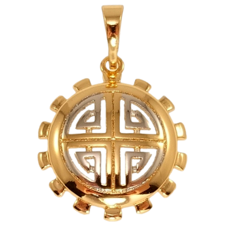 Кулон Xuping Позолота + Родій Декоративний різьблений орнамент фото №2 Кулон Xuping Позолота + Родій Декоративний різьблений орнамент фото №2