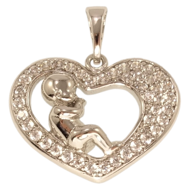 Кулон Xuping Родій Серце з немовлям фото №24 Кулон Xuping Родій Серце з немовлям фото №24