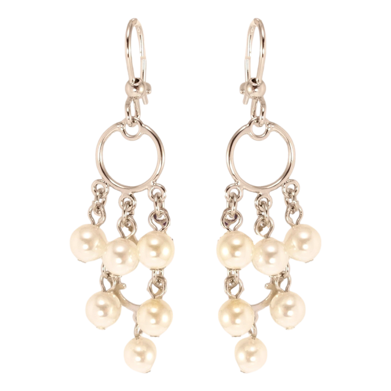 Серьги Xuping Родий подвески французский замок Декоративные жемчужные подвески фото №2