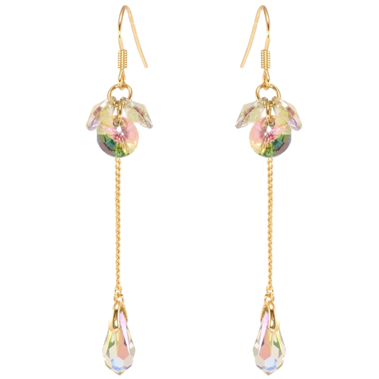 Серьги Xuping цвет 18K с кристаллами Swarovski французский замок Подвески с гроздью кристаллов Vitrail фото №5