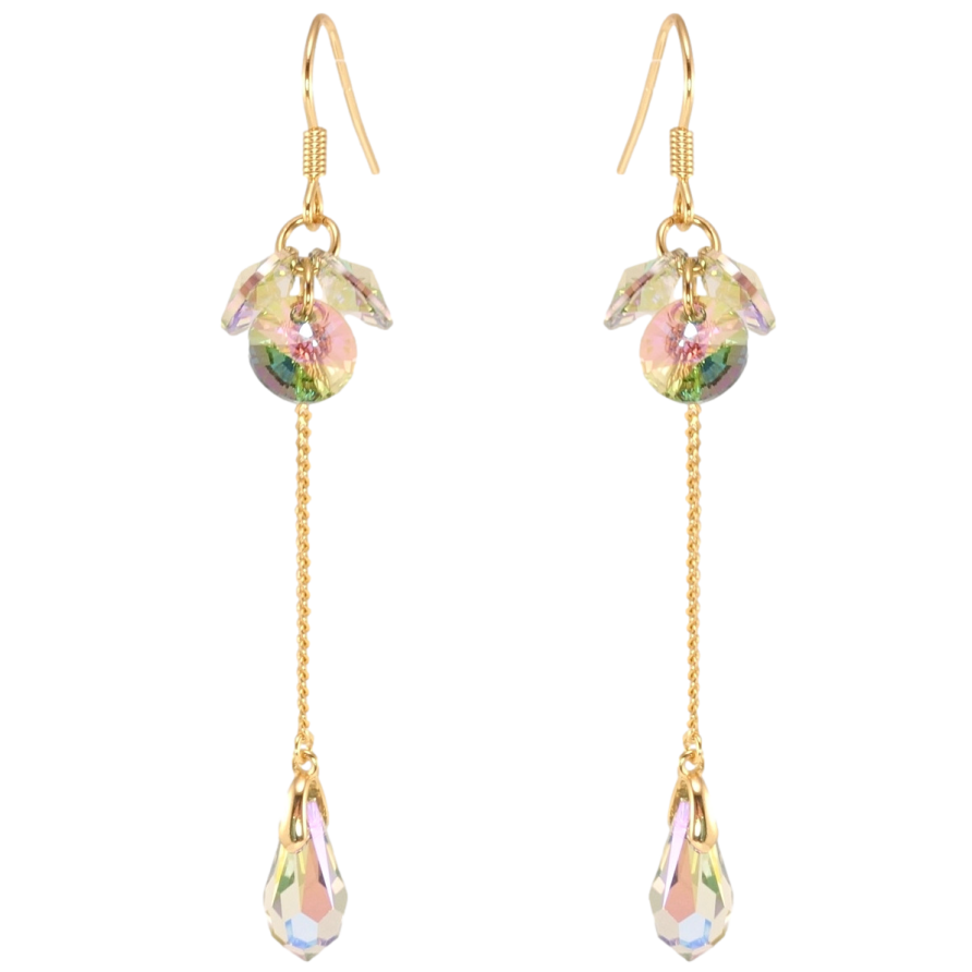 Серьги Xuping цвет 18K с кристаллами Swarovski французский замок Подвески с гроздью кристаллов Vitrail фото №1