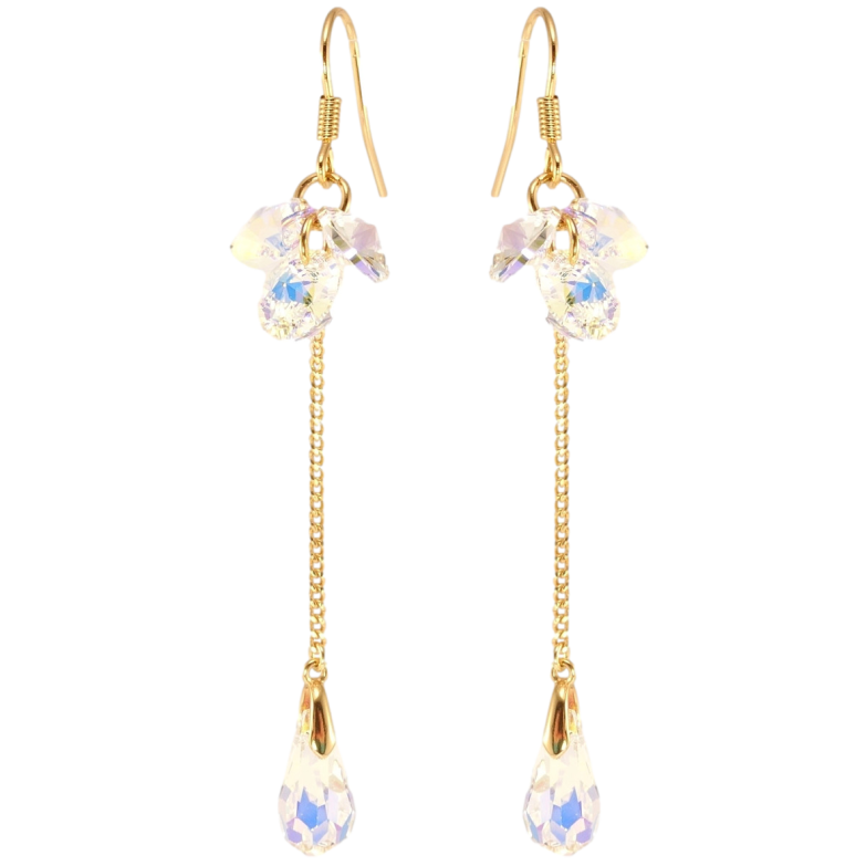 Серьги Xuping цвет 18K с кристаллами Swarovski французский замок Подвески с гроздью кристаллов Shimmer фото №1