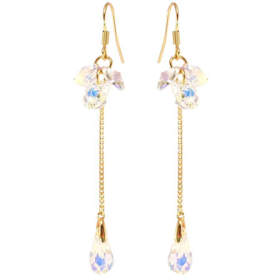 Серьги Xuping цвет 18K с кристаллами Swarovski французский замок Подвески с гроздью кристаллов Shimmer фото №1