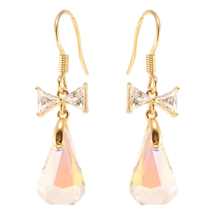 Сережки Xuping колір 18K з кристалами Swarovski французький замок Підвіски з кр-лом Luminous Green фото №1