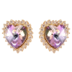 Сережки Xuping колір 18K з кристалами Swarovski пусети "Сердечка Paradise Shine в обрамленні кристалів" фото №2