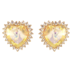 Сережки Xuping колір 18K з кристалами Swarovski пусети "Серця Sunshine Delite в обрамленні кристалів" фото №2
