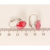 Серьги Xuping цвет Родий с кристаллами Swarovski французский замок Кристаллы Royal Red на дужках ø 12мм фото №2