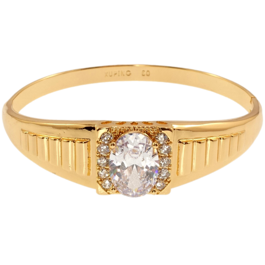 Браслет Xuping Позолота 18K Кристал в обрамленні цирконію ø 5,7см фото №1