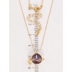 Кулон Xuping колір 18K з кр-ми Swarovski на ланцюжку Сатурн кристал Amethyst довжина 39-44см х 1мм фото №2