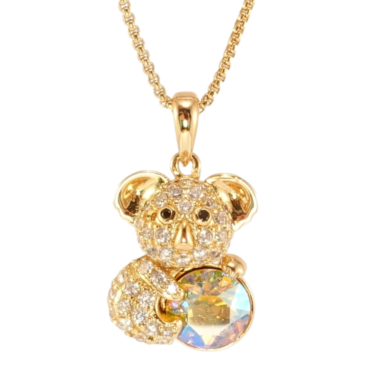 Кулон Xuping колір 18K з кр-ми Swarovski на ланцюжку Коала з кристалом Citrine Shimmer довжина 40-45см х фото №22