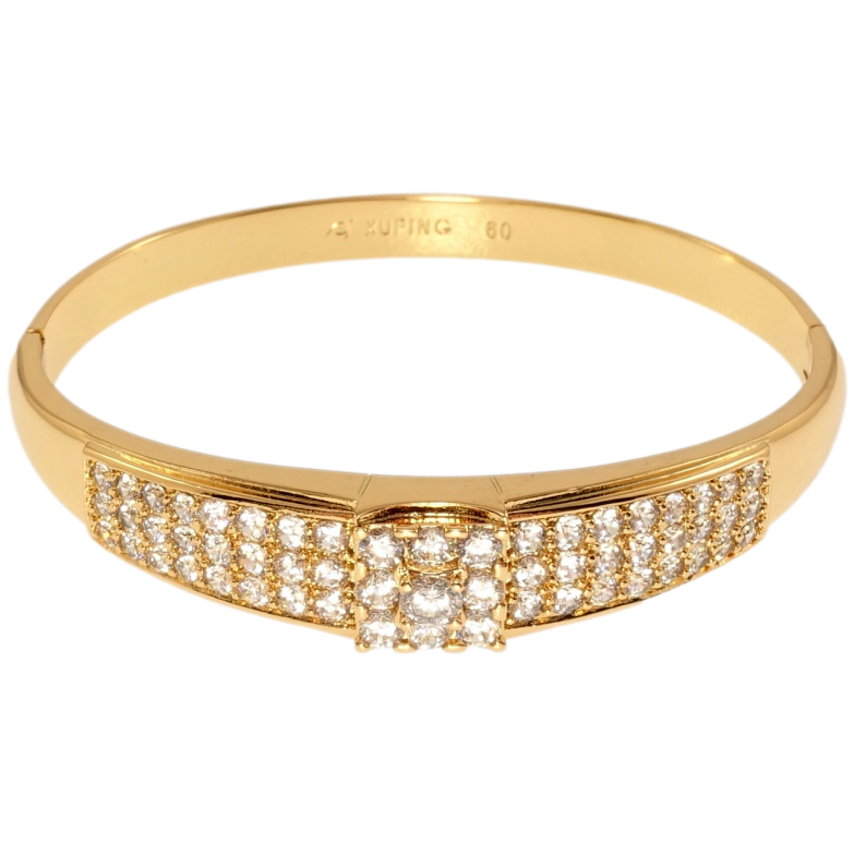 Браслет Xuping Позолота 18K Инкрустация цирконием ø 6см фото №1