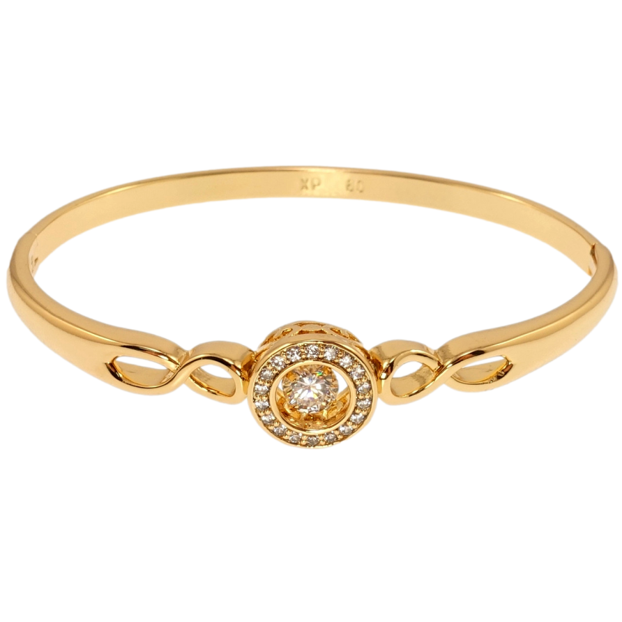 Браслет Xuping Позолота 18K Каблучка з танцювальним кристалом ø 6см фото №1