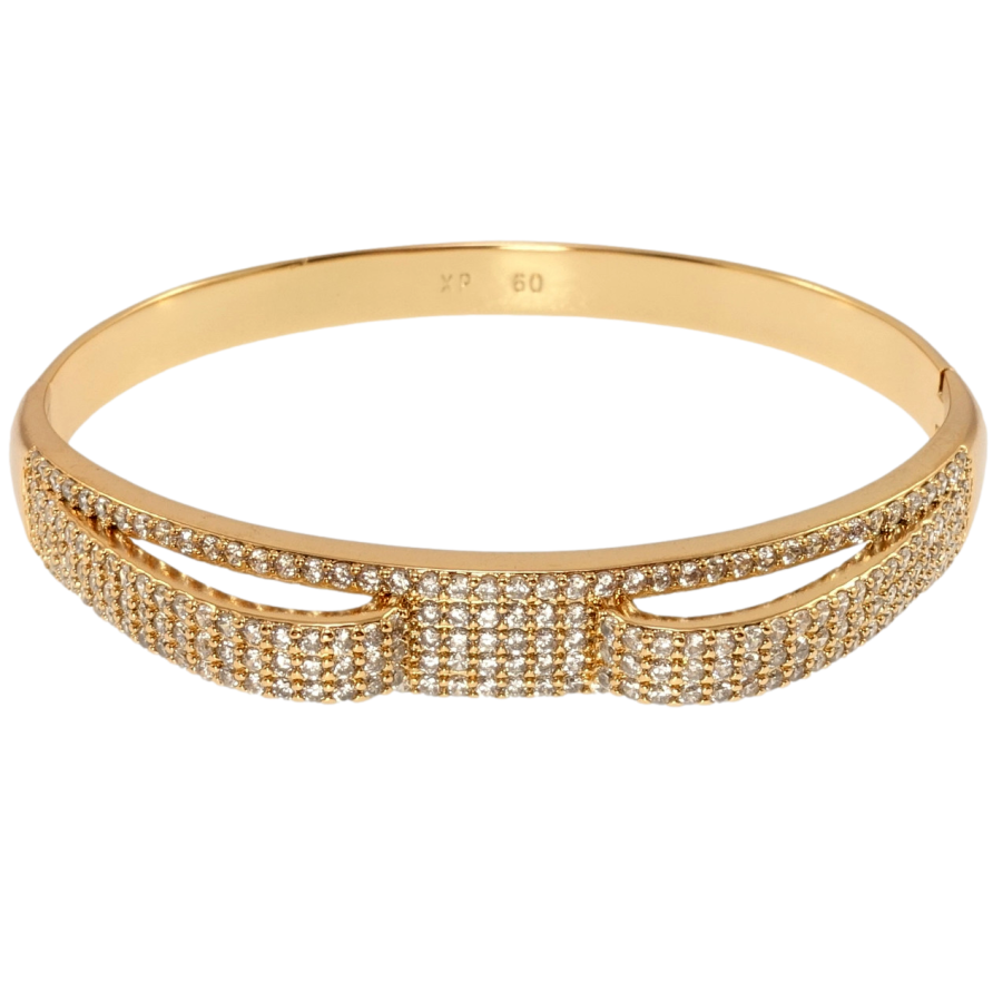Браслет Xuping Позолота 18K Фігурний з інкрустацією цирконієм ø 6см фото №1