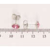 Серьги Xuping цвет Родий с кристаллами Swarovski пусеты Кристалл Rose в ободковой оправе ø 8мм фото №2
