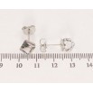 Серьги Xuping цвет Родий с кристаллами Swarovski пусеты Кристальные кубики Heliotrope 6х6мм фото №2