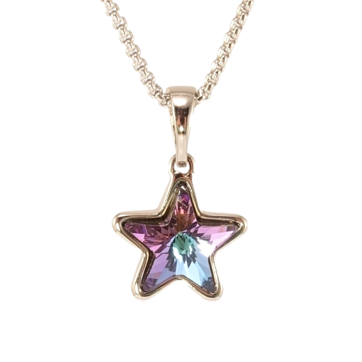 Кулон Xuping колір Родій з кр-ми Swarovski на ланцюжку Кристальна зірочка Paradise Shine дл. 40-45см х 1мм фото №16