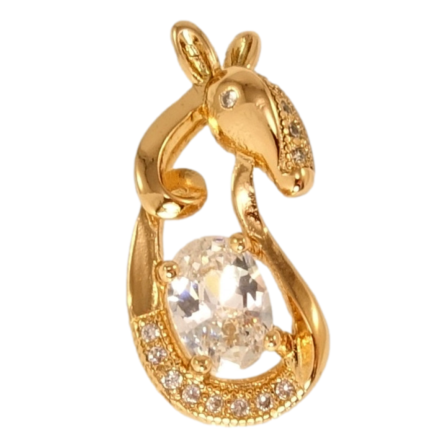 Кулон Xuping Позолота 18K Тапир с цирконием фото №1