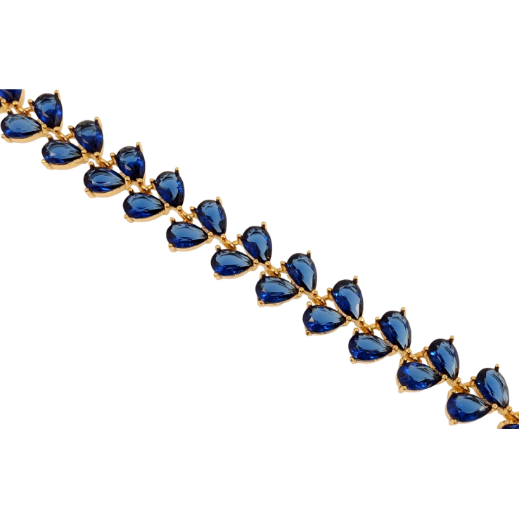 Браслет Xuping Позолота 18K Кристальні сині крапельки довжина з дод. ланцюжком 17-20.5см х 10мм фото №15