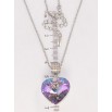 Кулон Xuping колір Родій з кр-ми Swarovski на ланцюжку Кристальне серце Paradise Shine дл. 40-45см х 2мм фото №2