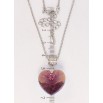 Кулон Xuping колір Родій з кр-ми Swarovski на ланцюжку Кристальне серце Amethyst дл. 40-45см х 2мм фото №2