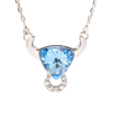 Кулон Xuping колір Родій з кр-ми Swarovski на ланцюжку "Телець із кристалом Aquamarine" дл. 44-49см х 1мм фото №2