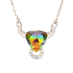 Кулон Xuping колір Родій з кр-ми Swarovski на ланцюжку "Телець із кристалом Vitrail Medium" дл. 44-49см х 1мм фото №2 Кулон Xuping колір Родій з кр-ми Swarovski на ланцюжку "Телець із кристалом Vitrail Medium" дл. 44-49см х 1мм фото №2