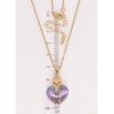 Кулон Xuping колір 18K з кр-ми Swarovski на ланцюжку Кристальне серце Paradise Shine дл. 40-45см х 2мм фото №2