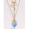 Кулон Xuping цвет 18K с кр-ми Swarovski на цепочке Кристальное сердечко Ocean Delite дл. 41-46см х 2мм фото №2
