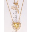 Кулон Xuping колір 18K з кр-ми Swarovski на ланцюжку Серце Sunshine Delite з кристалами дл. 40-45см х 2мм фото №2