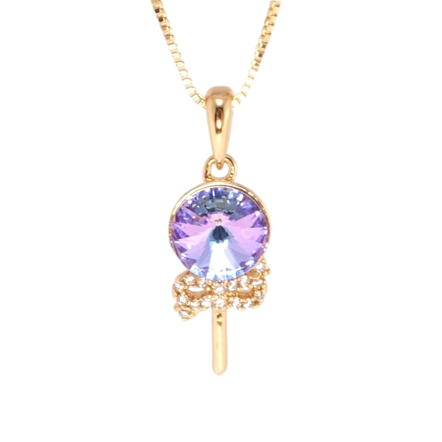 Кулон Xuping колір 18K з кр-ми Swarovski на ланцюжку Грязик кристал Paradise Shine дл. 41-46см х 1мм фото №1