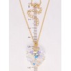 Кулон Xuping колір 18K з кр-ми Swarovski на ланцюжку Кристальне серце Shimmer дл. 40-44см х 1мм фото №2