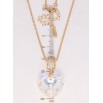 Кулон Xuping цвет 18K с кр-ми Swarovski на цепочке Кристальное сердечко Shimmer дл. 40-45см х 2мм фото №2