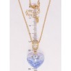 Кулон Xuping колір 18K з кр-ми Swarovski на ланцюжку Кристальне серце Lavender Delite дл. 40-45см х фото №2