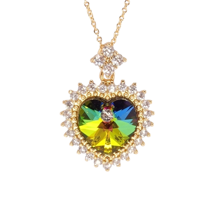 Кулон Xuping колір 18K з кр-ми Swarovski на ланцюжку Серце Vitrail Medium з кристалами дл. 40-46см х 1мм фото №14