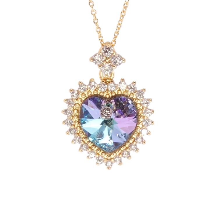 Кулон Xuping колір 18K з кр-ми Swarovski на ланцюжку Серце Paradise Shine з кристалами дл. 40-45см х 1мм фото №23